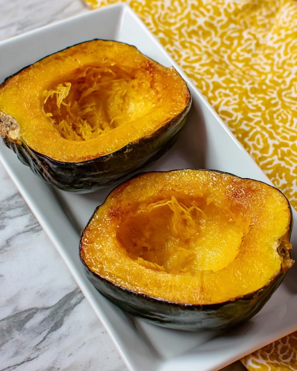 Sweet & Buttery Baked Acorn Squash with Maple & Brown Sugar